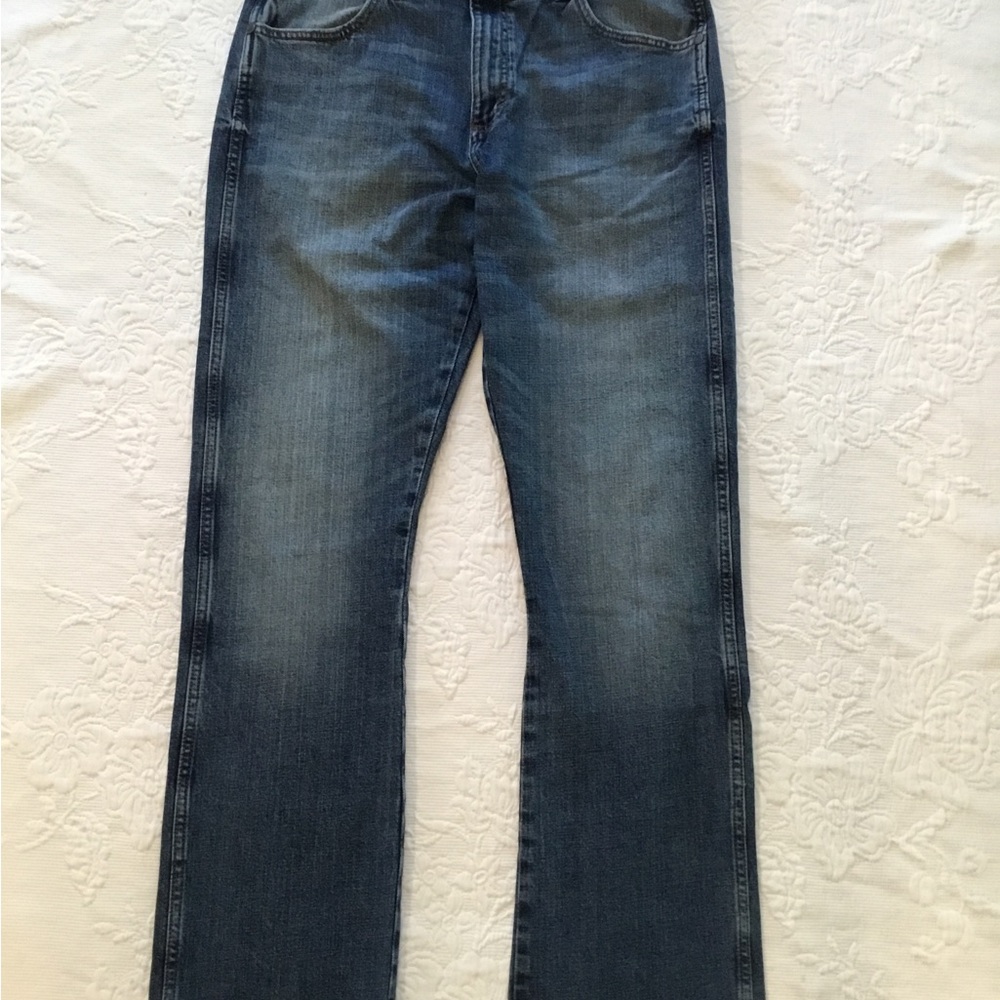 Wrangler Men's Retro Slim Dark Blue Bootcut Jeans